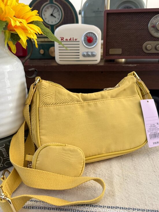 wild fable Handbags - NWT Wild Fable Yellow 3-in-1 Shoulder Crossbody Bag With Coin Pouch